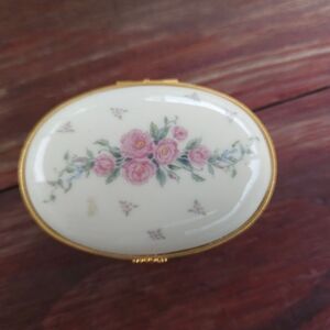 Vintage Lenox Porcelain Trinket Dish with Lid